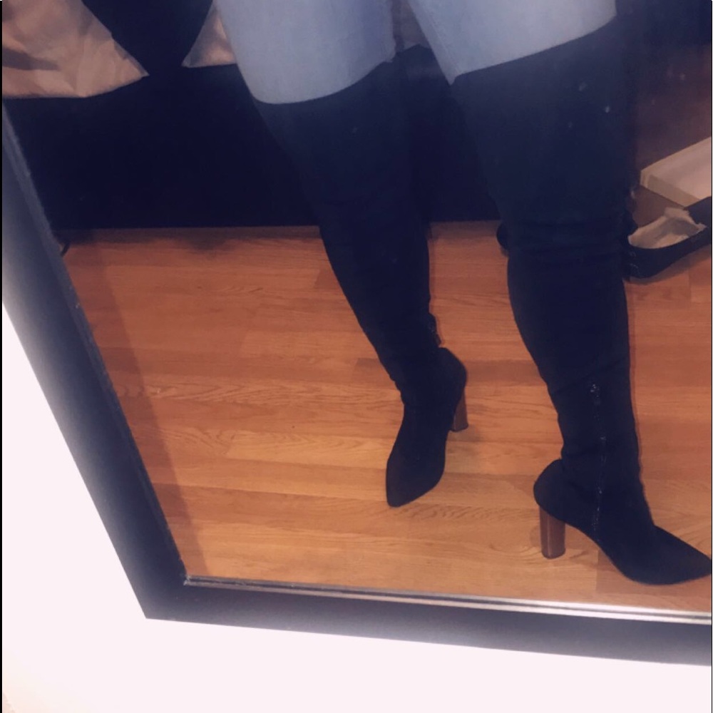 EGO Over the Knee Black boots with Heel